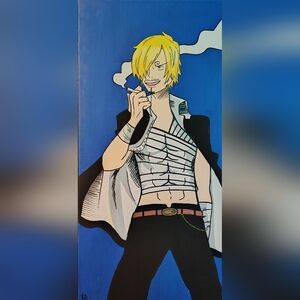Sanji Vinsmoke One Piece Acrylic Painting